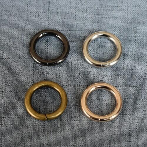 100 Pcs/Lot 15mm O Ring Oval Zinc Alloy Bag Hook Round Key Ring Buckle Carbine For Bags DIY Metal Buckle Hardware Accessories