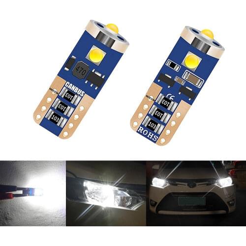 2PCS T10 W5W 192 WY5W Auto Lamp LED Car Interior Reading Dome Light Marker Lamp Auto Wedge Parking Bulbs Wedge Tail Side Bulb
