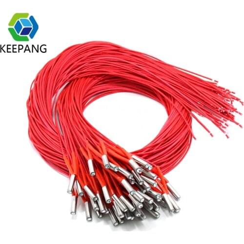 High Quality 3pcs 12V/24V 40W 30W 3D Printer Cartridge Heater Tube 1m For Makerbot Reprap Extruder Parts Cartridge Heater Tube