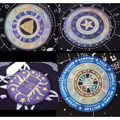 4Pcs Astrology Board Resin Mold Sun Moon Star Tarot Card Tray Mold Witchcraft F3MF