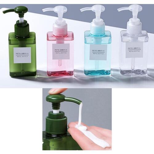 4Color Dispenser PET Liquid Travel Bottle 100ml Portable Empty Squeezed Foaming Pump Soap Foam Bottle Cosmetic Containers