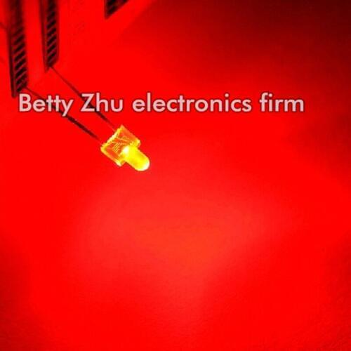 5000PCS/LOT LED light-emitting diode 2MM red shell hair red light