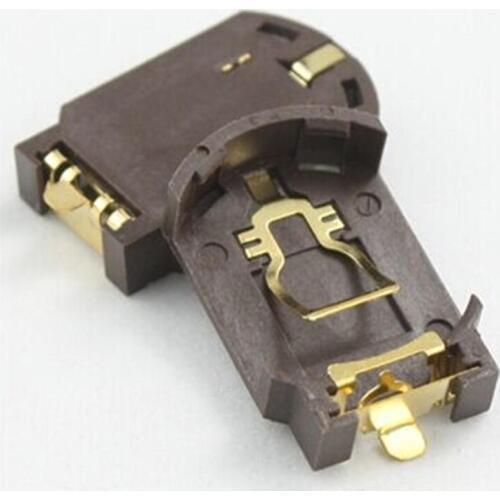 Free shipping 100pcs 3V battery holder CR2032 BS 8 BS-8 button cell holder with patch