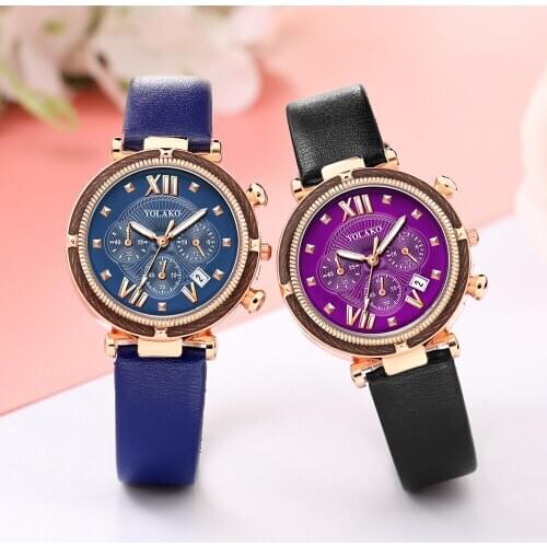 Womens Ladies Watch Fashion calendar Watch Women Fashion Leather Starry Sky Wristwatches Clock relogio feminino zegarek damski