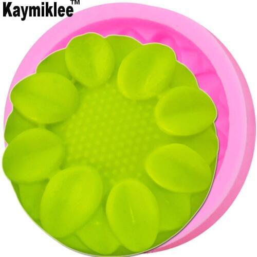 Kaymiklee S089 Sunflower Silicone Soap Mold Sunflower Chocolate Mould Candle Molds Crafts DIY Forms For Cheap Soap Tool