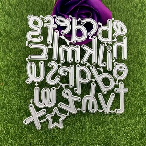 Graffiti Lowercase 26 alphabet combination Metal Cutting Dies For DIY Scrapbooking Album Embossing Paper Cards Decorative Crafts