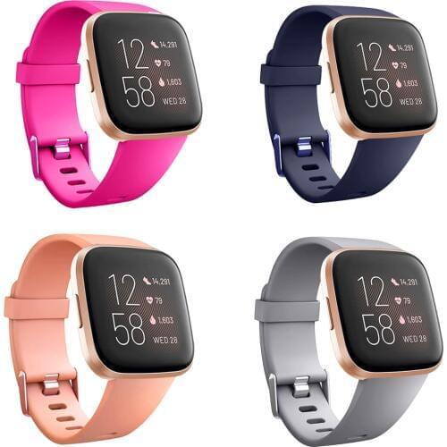 Honecumi For Fitbit Versa / versa 2 Watchband Replacement Breathable with Holes Smart Watch Sporting Bracelet Travel Accessorys