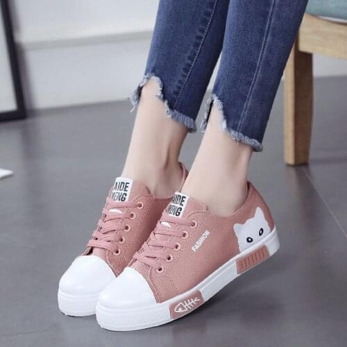 Spring and autumn canvas shoes female white shoes student single shoes 2021 new fashion sneakers casual sports cloth shoes