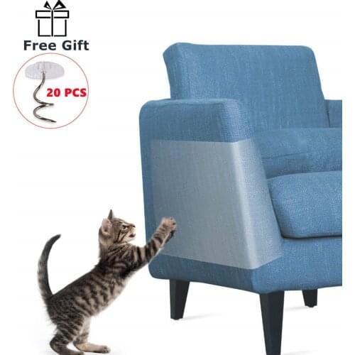 2/4/6 PCS Cat Scratcher Sofa Scraper Tape Scratching Post Furniture Couch Guard Protector Cover Deterrent Pad Carpet for Pet Dog