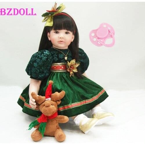 60 CM Silicone Vinyl Reborn Doll For Girl Lifelike Princess Toddler Child Birthday Gift Play House Toy