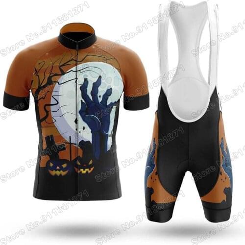 The Hand Of Death 2021 Mens Cycling Jersey Set Summer Bicycle Clothing Road Bike Shirts Suit Bicycle Bib Shorts MTB Ropa Maillot