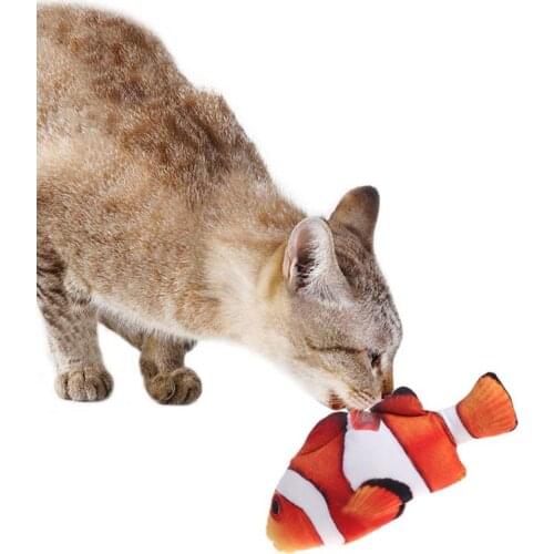Pet Soft Plush 3D Fish Shape Cat Toy Interactive Fish Catnip Toys Stuffed Pillow Doll Simulation Fish Playing Toy For Gatos