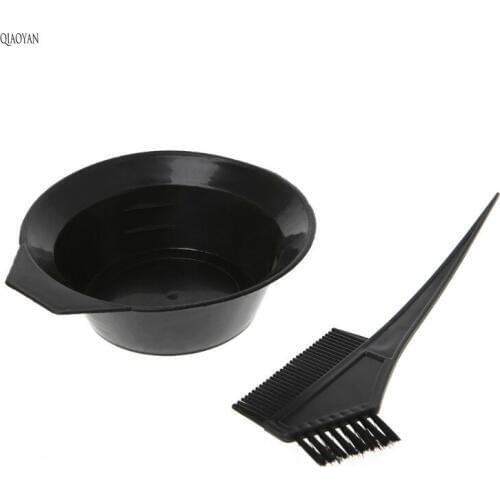2 pcs Hair Dye Color Brush Bowl Combo Coloring Brush Kit Set Tint Tool Bleach