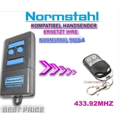 Normstahl T433-4 compatible replacement remote control. 433,92Mhz Rolling code beautiful