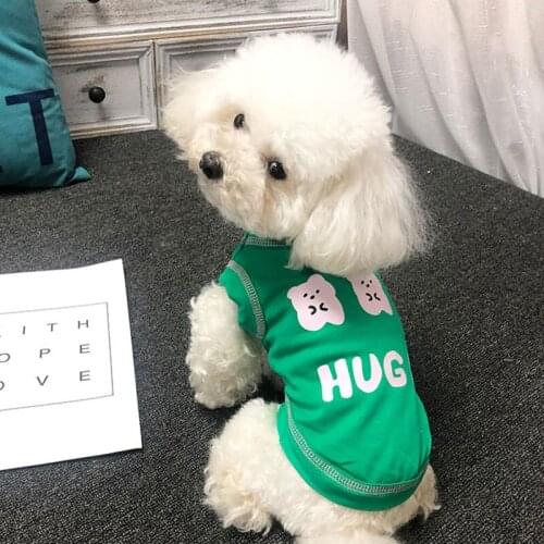 Cute Printed Summer Pets tshirt Puppy Dog Clothes Pet Cat Vest Cotton T Shirt Pug Apparel Costumes Dog Clothes for Small Dogs