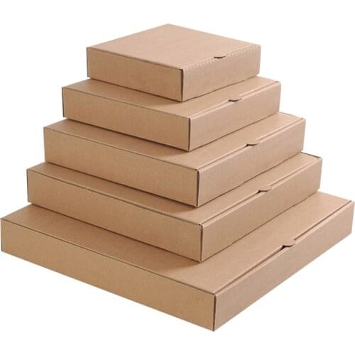 1PCS/10PCS Disposable pizza box 4-14inch pizza Carton Pizza paper box Packing Box Takeaway Kraft Square Packaging Boxes Food box