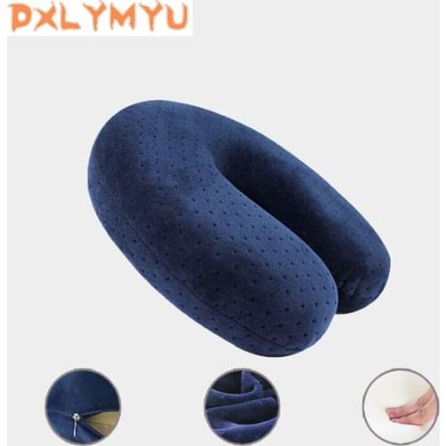 Wholesale U-shaped pillow slow rebound memory cotton small u travel cushion office aircraft car neck pillow cervical pillow