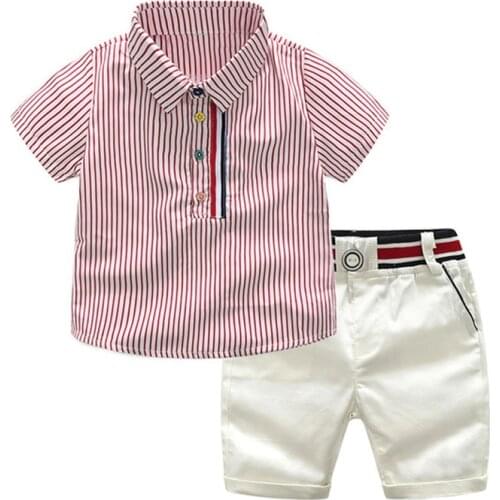 Casual Boys Clothing Sets Summer Baby Boys Clothes Suit Gentleman Style Shirt Pants 2pcs Clothes for Boys Summer Set 2-6 Years