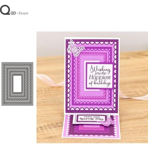 Rectangular Pattern Border Cutting Dies Stamps Dies Scrapbooking Mold Cut Handmade Tools DIY Craft Decoration 2020 New Metal Die