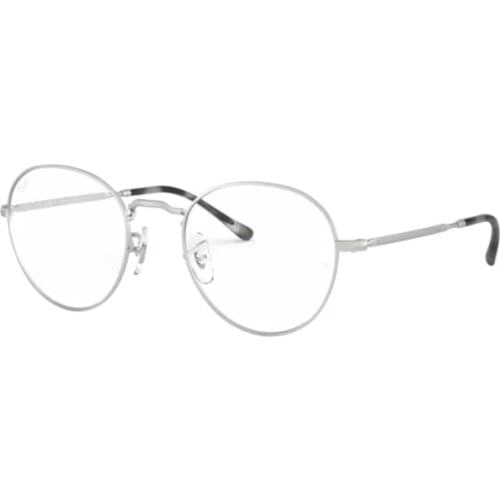 Rayban DAVID 3582V 2538 49 Round Eyeglass Frame Desing Prescription Glasses Silver Frame High Quality
