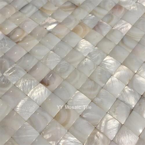Luxury 3D Convex Seamless White Shell Mosaic Tile Mother of Pearl Wallpaper Bathroom Mosaics Modern Wall Tile Home Decoration