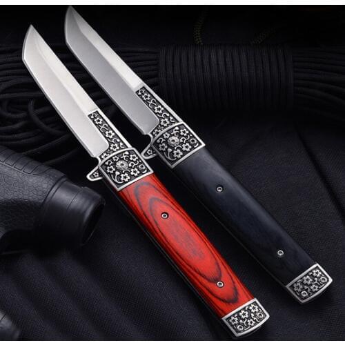 9.5'' 5CR13MOV Blade Survival Knife Folding Knife Steel Handle Pocket Hunting Tactical Knives Camping Outdoor Knife EDC Tools