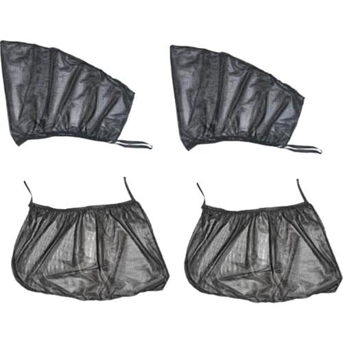 4Pcs Car Front Rear Window Sun Shade Breathable Sunscreen Mesh Privacy Protection Summer UV Protection Supplies