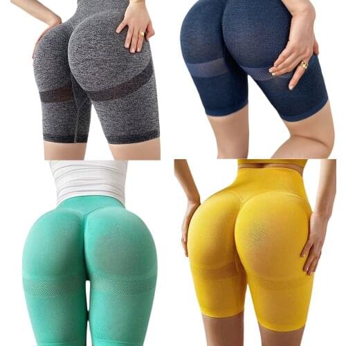 Sporty Women Shorts Printing Seamless Cycling Shorts Fitness Push Up Women short Casual Short High Waist Booty Shorts