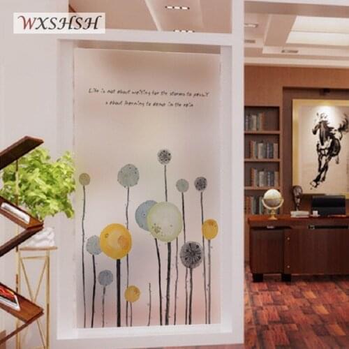 Static Cling Window FIlm Custom Size Dandelion Pattern Private Home Decoration Removable Foil For Bathroom Kitchen Living Room