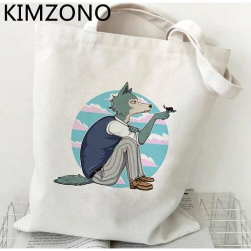 Beastars shopping bag bolsas de tela tote shopper shopping grocery shopper bag string fabric sac tissu