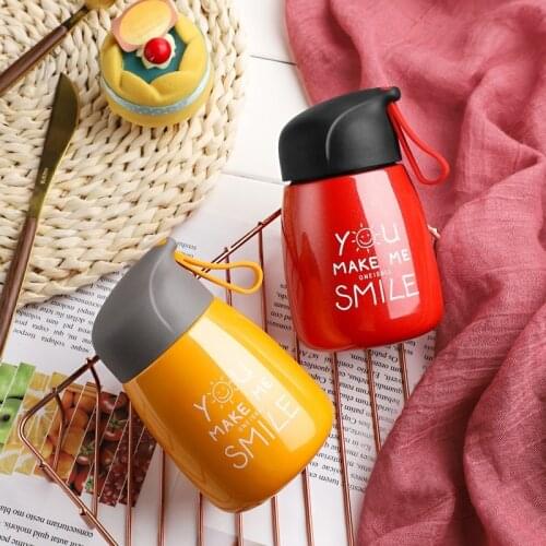 Thermos Bottle 304 Stainless Steel Cute Thermal Water Bottles Vacuum Flask Leakproof Portable Belly Cups 320ML for Kids Girls