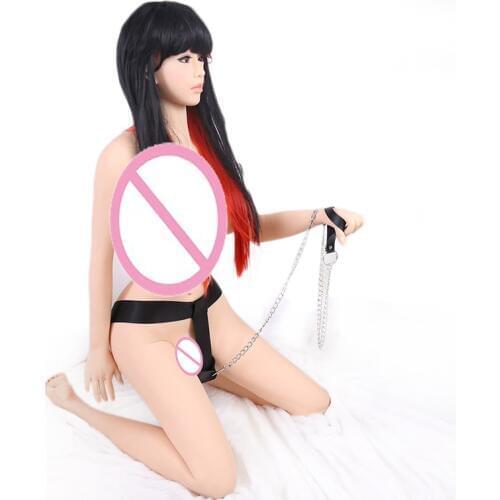 Thierry chastity panty with Chain can install dildo, sex toys for female, bondage sex products for adult sex slave games