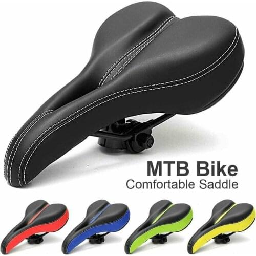 Bicycle Bike Cycle Pu Leather Mtb Saddle Road Mountain Sports Soft Cushion Gel Pad Seat Bicycle Accessories