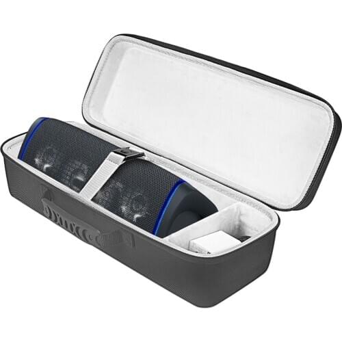Waterproof Carrying Case for Sony SRS-XB43 Speaker Part EVA Hard Zipper Pouch Handbag Storage Bag Protective Cover