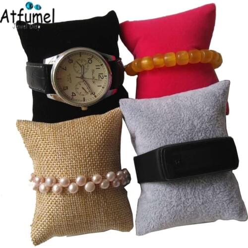 10Pcs/lot Velvet Watch Bangle Bracelet Pillow Holder Organizer Jewelry Display Cushion For Cases DIY Accessories Wholesale