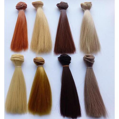 10PCS/LOT Hot 47Colors Straight Hair Doll Accessories BJD Doll Hair Wigs DIY