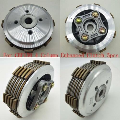 A626 Motorcycle 4 Column Enhanced Clutch 5pcs Friction DIsc Center Outer Clutch Assy for HONDA CBF125 CBF150 Clutch Assembly