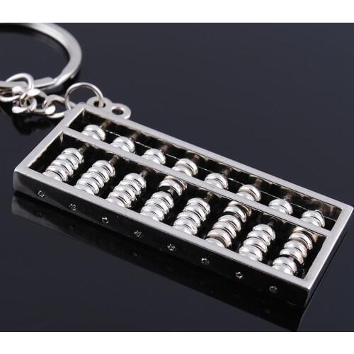 Abacus counting frame special purpose tool 8 6 rows keychain Chinese ancientclassic Calculator accounting key chain
