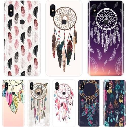 Dream Catcher Feather Aesthetic Soft Silicone Phone Case For Xiaomi Mi Note Mix 1 2 2S 3 Back Cover For Xiaomi Mi Max 1 2 3 Case