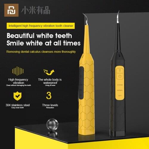 Youpin Electric Ultrasonic Dental Calculus Remover Rechargeable Tooth Cleaning Whitening Care Dental Cleaner Machine Instrument
