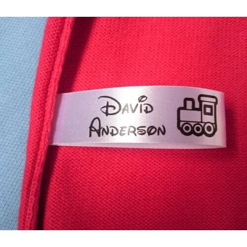 Custom high quality School Name Labels Name Tags Garment Labels free shipping
