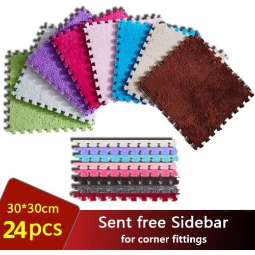 12/24PCS 30*30cm Carpet Living Room Bedroom Children Kids Crawing Soft Foam Patchwork Jigsaw Splice Heads Climbing Baby Mat