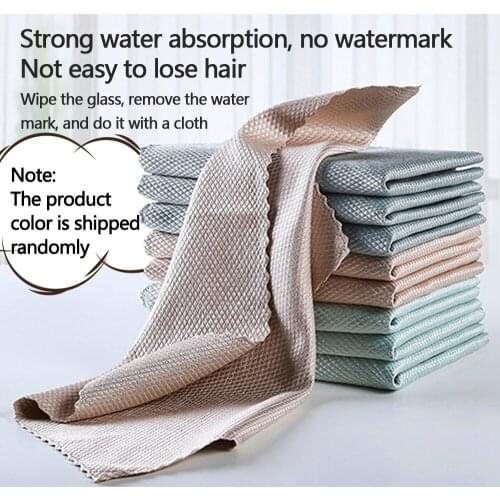 Kitchen Greaseproof Wipes High-Efficiency Fish Scale Wiping Cloth Household Goods Tools Bowl Butterfly Ceramic Tile Glass Rag