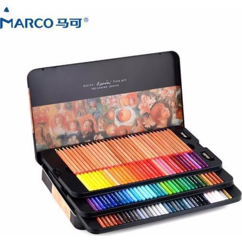 Marco Renoir 3100 Fine Art 24/36/48/72/100 Color Lapis De Cor Professional Oily Colored Pencils Oil Paint Pastelmier Colored Pen