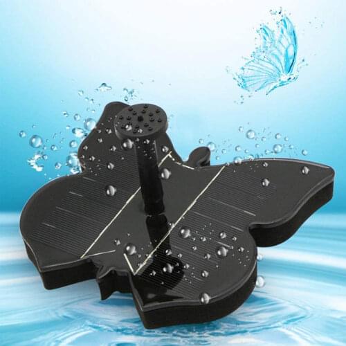 Mini Solar Fountain Waterfall Butterfly Shape Floating Pond Solar Submersible Water Pump Fountain Fish Pond Aquarium Water Pump