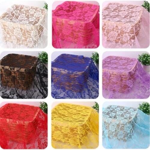 Soft Floral Lace Fabric Mesh Tulle Fabric for Wedding Gowns,Dress,Curtain Fabric Black White Pink Blue Red Purple by the meter