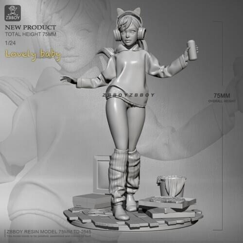 H75mm 1/24 Resin model kits DIY self-assembled TD-2545