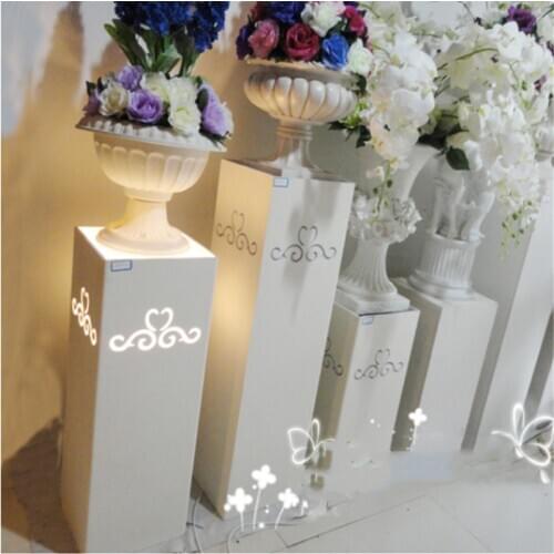 New wedding props Continental carved road lead hollowed out Roman column flower stand Stage background decoration