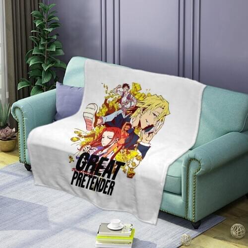 3D Anime Printed Cartoon Fraud Division Cartoon Blanket boys Gift Coral Fleece Blanket Throw on Bed Sofa Blanket Home Textile