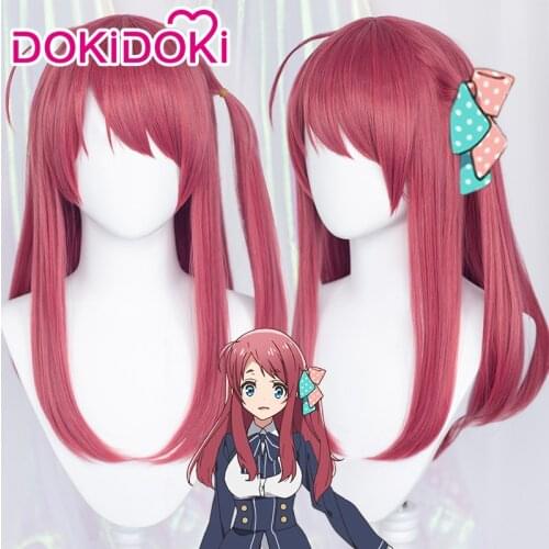 DokiDoki Anime ZOMBIE LAND SAGA Minamoto Sakura Wig Cosplay Wig Minamoto Sakura Hair Heat Resistant Synthetic Wigs